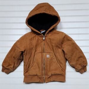 Carhartt Canvas Flannel Quilt Lined Insulated Jacket/Coat